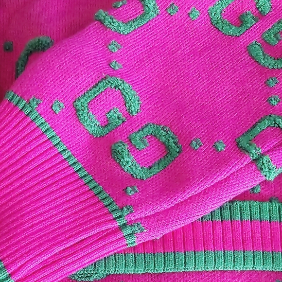 COPY - GG. DELUXE knit sweater letters but not gucci, so alike, sz S-M - Picture 3 of 4